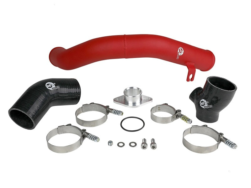 aFe BladeRunner 2.5-Inch Aluminum Hot Charge Pipe Red for 2015-2020 Subaru WRX 2.0L Turbo, Part 46-20378-R