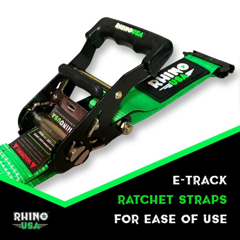 Rhino USA Utv Wheel Chock Tie-Down Kit (2-Wheel Kit) (Green)