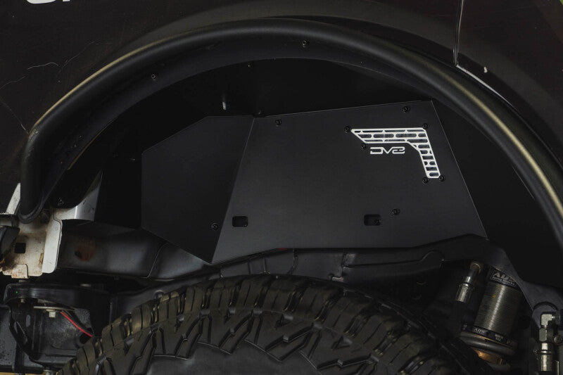 DV8 Offroad Rear Aluminum Inner Fender Liners for 2021-2025 Ford Bronco - Satin Black Finish