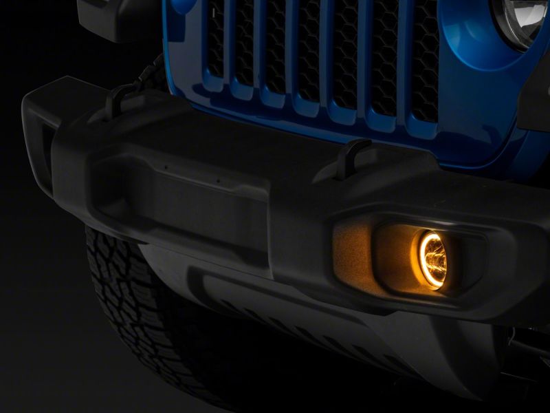 Raxiom Axial Series LED Fog Lights with Halo for 2007-2023 Jeep Wrangler and 2020-2023 Gladiator