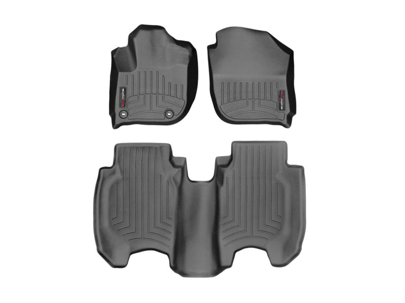 WeatherTech 2016+ Honda HR-V Front Rear FloorLiner - Black