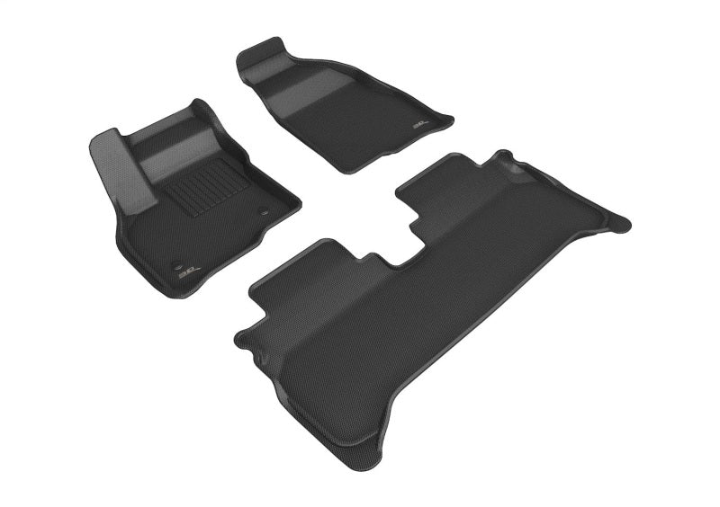 3D MAXpider KAGU Black Custom-Fit Floor Mats for 2022-2023 Chevrolet Bolt EUV, Full Set