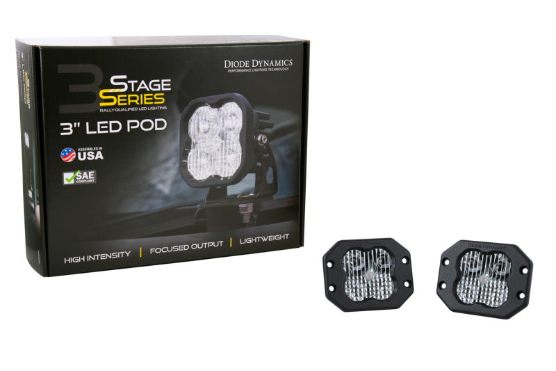 Diode Dynamics SS3 Sport ABL White Combo Flush LED Pods, Pair - DD6920P