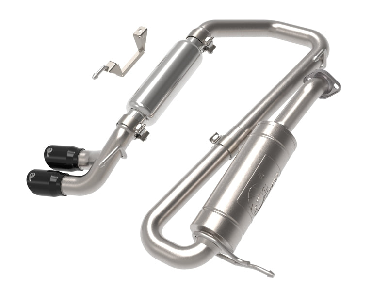 aFe Takeda 49-37020-B 2-1/4-Inch 304 Stainless Steel Cat-Back Exhaust with Black Tips for 2018-2025 Suzuki Jimny 1.5L