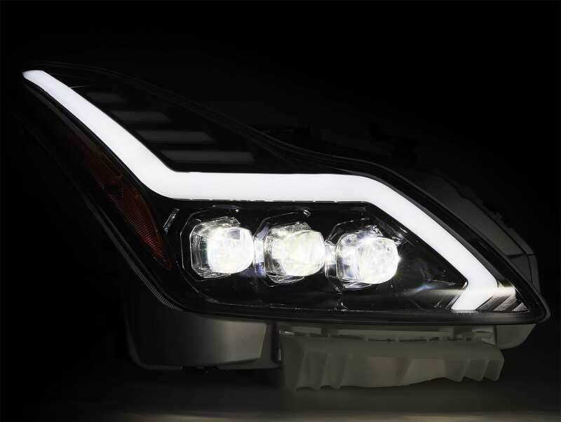 AlphaRex NOVA LED Projector Headlights for 2008-2013 Infiniti G37, Alpha Black - Part arx881986