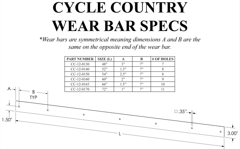 KFI Kfi Cc Wear Bar 60In