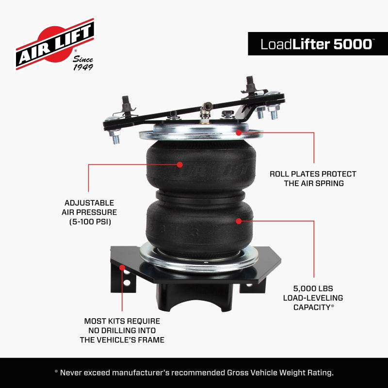 Air Lift LoadLifter 5000 Heavy-Duty Air Helper Spring Kit ALF57272 for Half-Ton Trucks