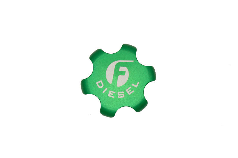 Fleece Performance fpeFPE-FC-1316-GRN 13–18 Dodge Cummins Green Anodized Billet Fuel Cap