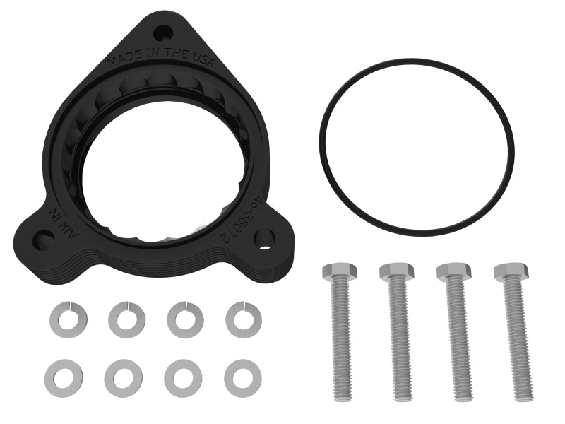 aFe Silver Bullet Throttle Body Spacer Kit, Black, Part Number 46-38012B, for 2019-2021 Toyota Corolla 2.0L and Lexus UX200