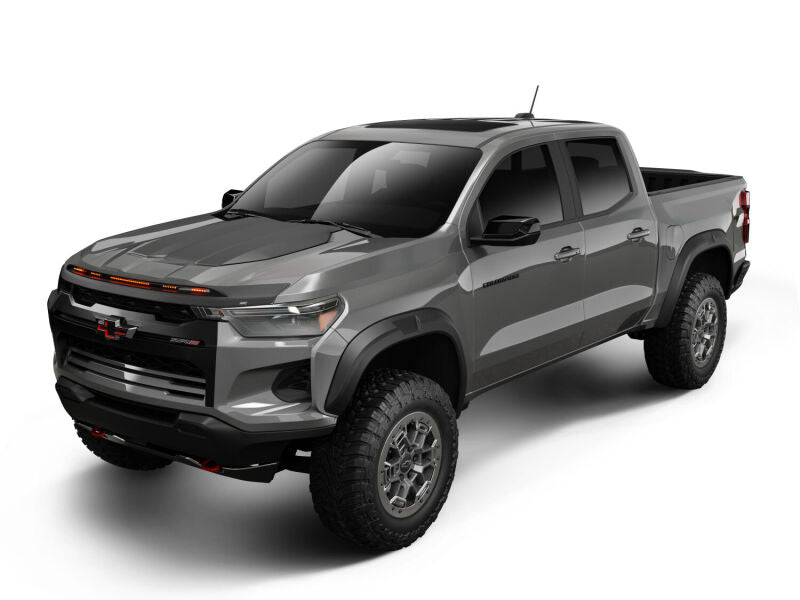 Husky Liners Aeroskin Lightshield PRO Hood Protector for Chevrolet Colorado (2023-2025) with Amber LED Lights