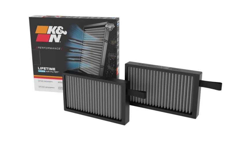 K&N Engineering VF3023 Washable Cabin Air Filter Pair for 2017-2023 Tesla Model 3 and 2020-2022 Model Y
