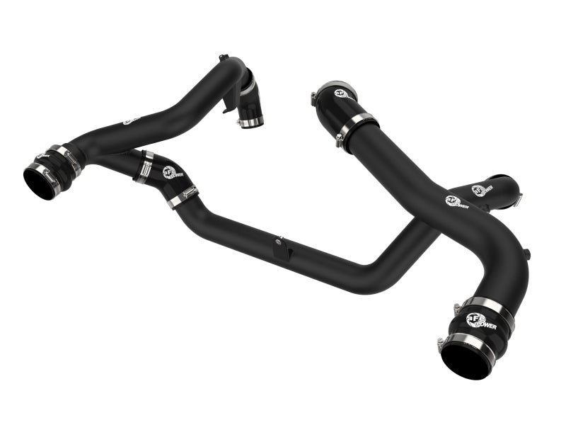 aFe POWER BladeRunner Aluminum Hot and Cold Charge Pipe Kit, Black, Ford Explorer ST and Lincoln Aviator 3.0L V6, 46-20674-B