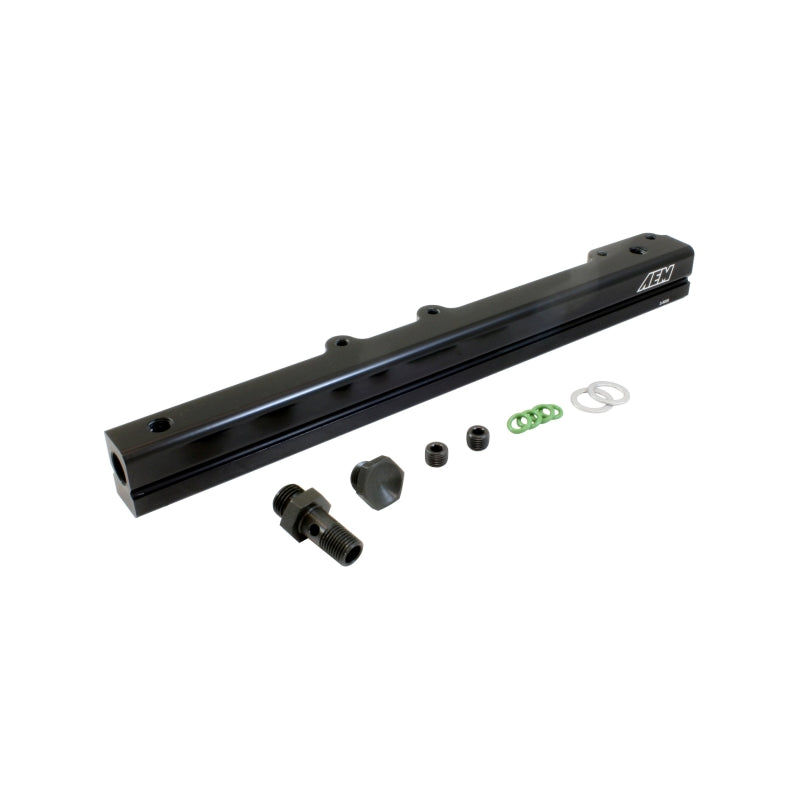 AEM 25-109BK High Volume Black Fuel Rail for Honda D16Y7 and D16Y8 Engines