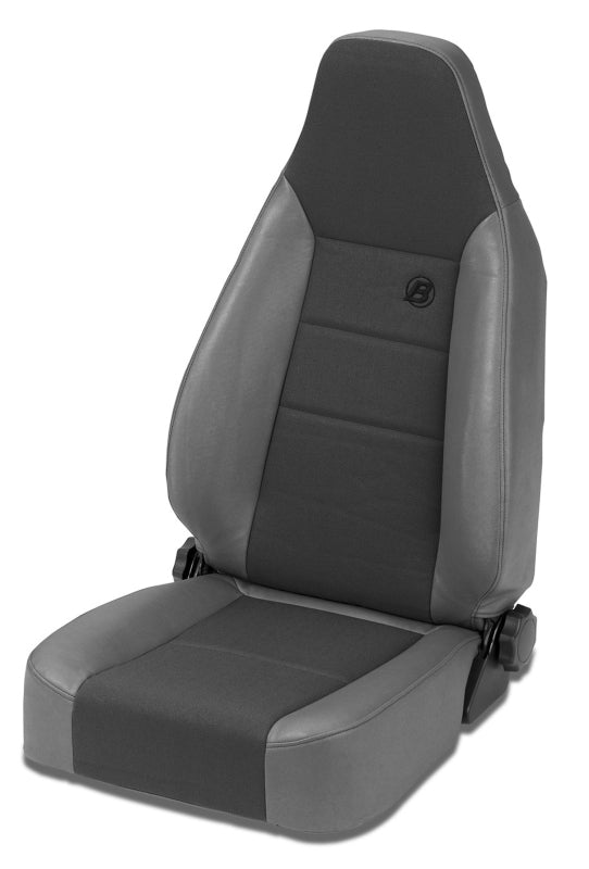Bestop Trailmax II Sport Front Seat for Jeep CJ7 and Wranglers – Charcoal/Gray Center Fabric Insert