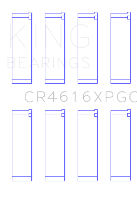 King Engine Bearings FA20/4U-GSE Tri-Metal Connecting Rod Bearings +0.25 mm, Part Number CR4616XPGC0.25