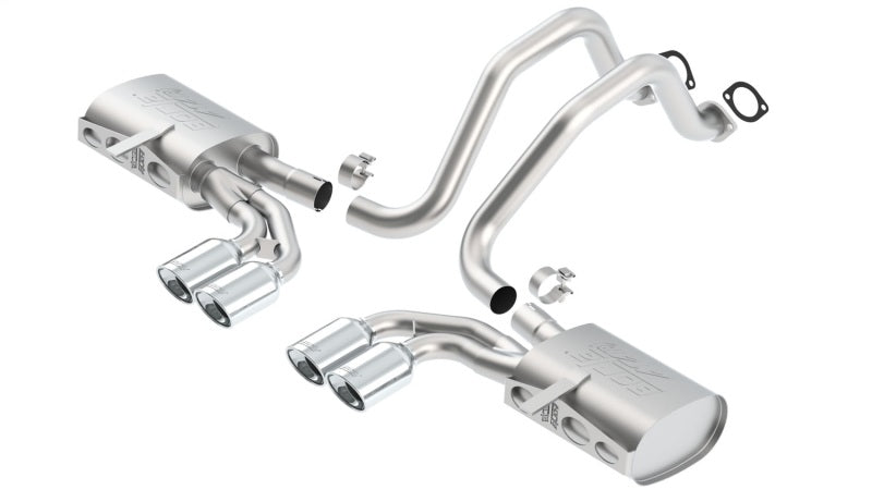 Borla ATAK Cat-Back Exhaust System for 1997-2004 Chevrolet Corvette 5.7L V8, Part Number 140428