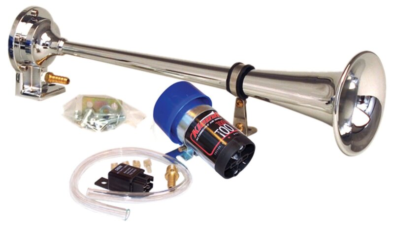 Kleinn Air Horns 6127 Chrome-Plated Single Air Horn with 12-Volt Direct Drive Compressor