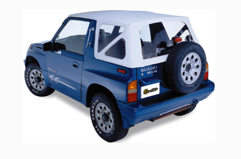 Bestop Replace-A-Top for OEM 1989-1994 Suzuki Tracker and Sidekick, White Denim with Clear Windows