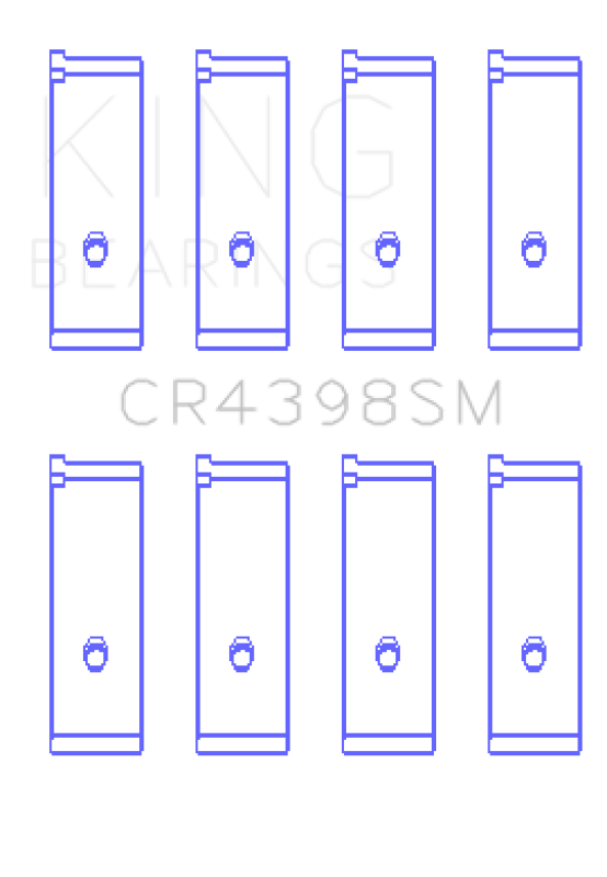 King Engine Bearings CR4398SM0.5 Honda L13A4/L15A Connecting Rod Bearing Set, 0.5 mm Oversize