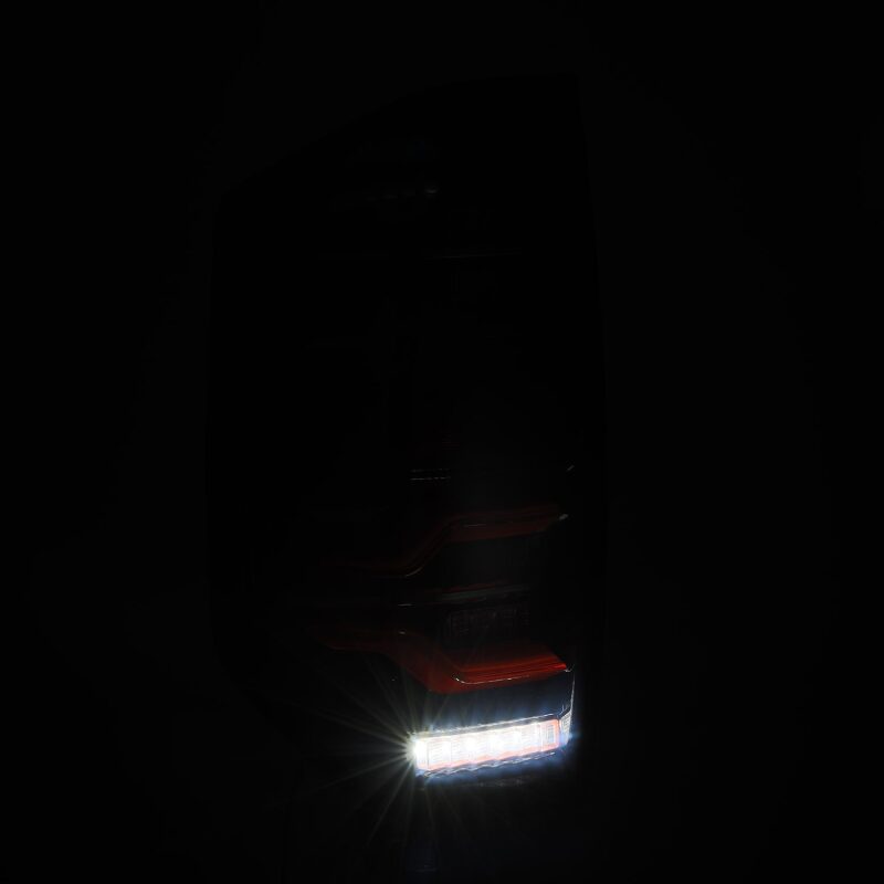 AlphaRex LUXX LED Taillights for 2014-2021 Toyota Tundra, Black/Red with Active Light and Sequential Signal - ARX672050