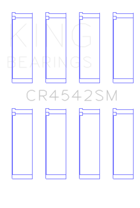 King Engine Bearings CR4542SM Honda K-Series Connecting Rod Bearing Set for 16-Valve 2.0L, 2.3L and 2.4L Engines