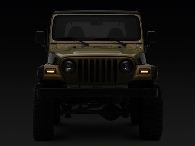 Raxiom 97-06 Jeep Wrangler TJ Axial Series Smoked LED Sequential Cornering Lights