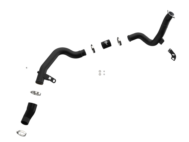 aFe BladeRunner Aluminum Hot Charge Pipe, Black, Hyundai Veloster N 2.0L Turbo, 2019-2022, Part Number 46-20768-B