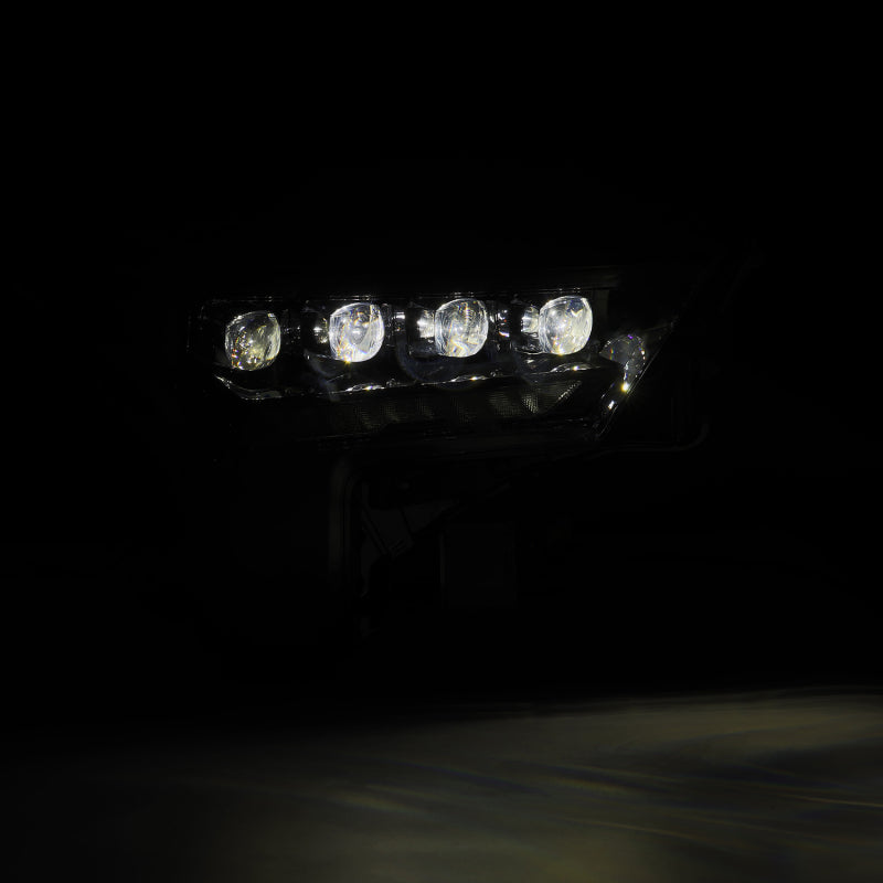 AlphaRex NOVA-Series Projector Headlights for 2022-2023 Toyota Tundra, Alpha-Black with Amber DRL, Part ARX880871