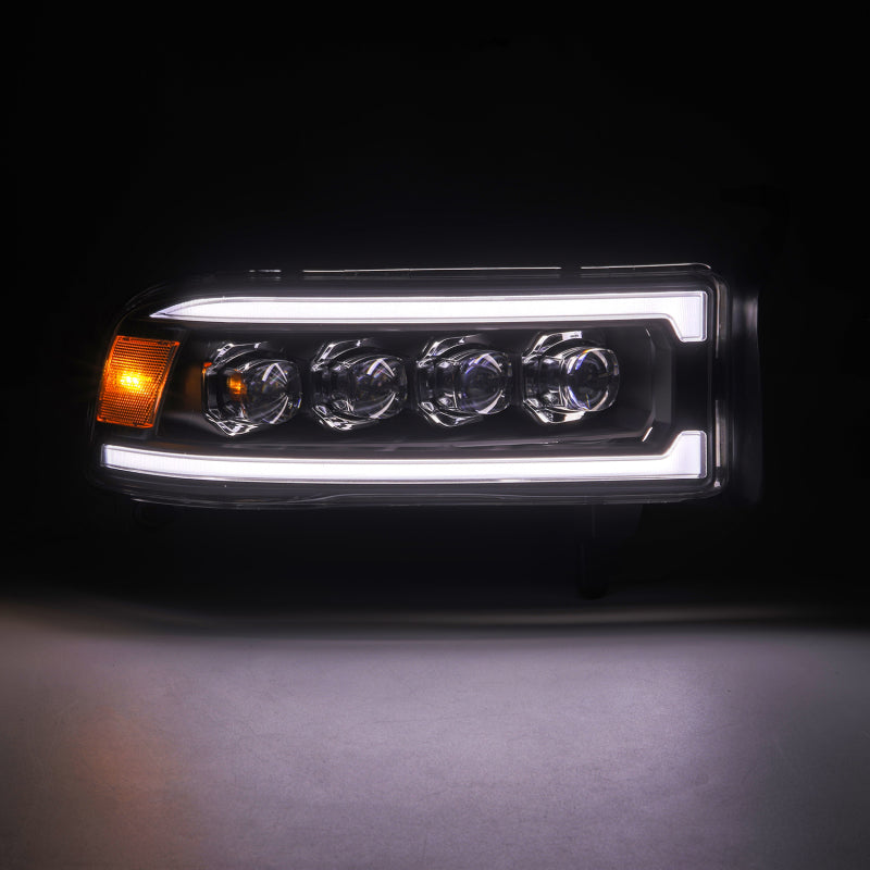 AlphaRex Nova-Series Projector Headlights for 1994-2001 Dodge Ram 1500, Black Housing