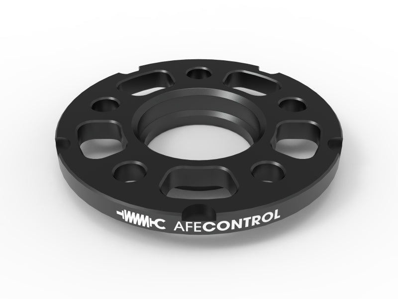 aFe CONTROL Billet Aluminum Wheel Spacers, 5x112, 66.6mm Center Bore, 12.5mm, Toyota GR Supra and BMW G-Series, Part Number afe610-721001-B