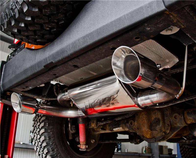 MBRP S5528BLK Armor BLK Axle-Back Exhaust System for 2007-2014 Jeep Wrangler 3.6L/3.8L V6