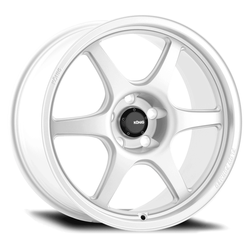 Konig Hexaform 18x10.5 Wheel, 5x114.3 Bolt Pattern, +18 Offset, Gloss White