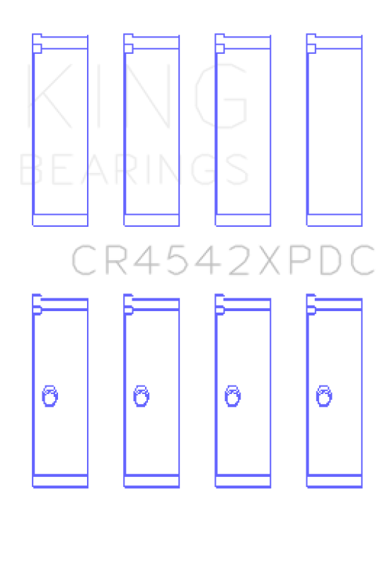 King Engine Bearings Honda K-Series pMaxKote Performance Rod Bearing Set, Standard Size, CR4542XPDC