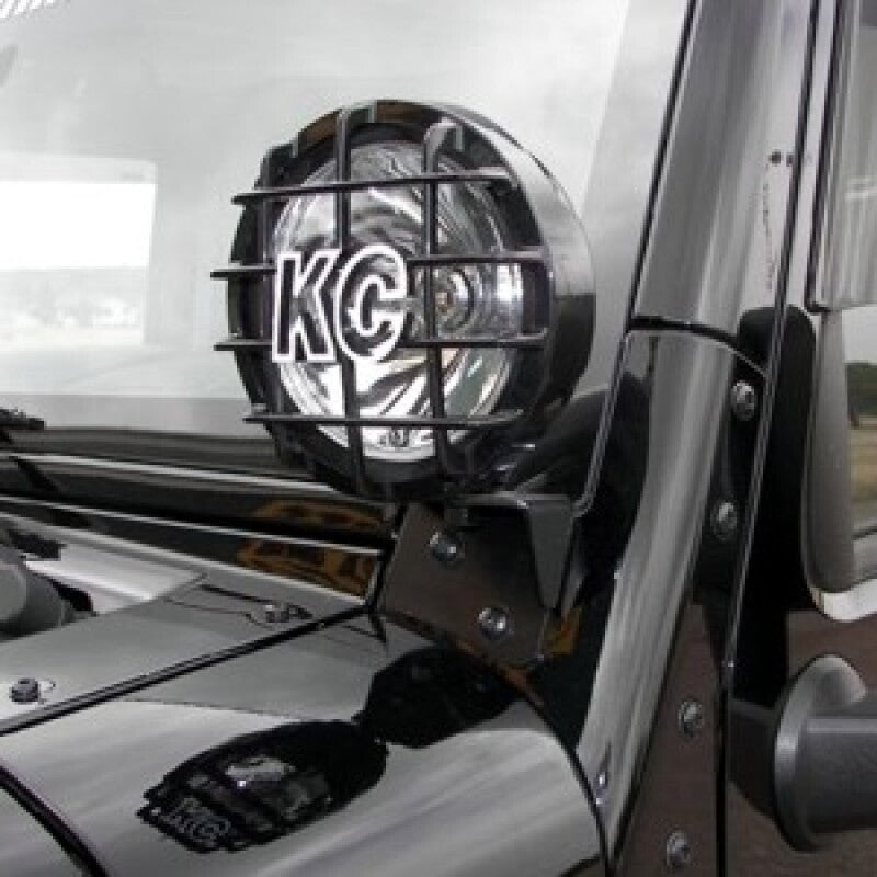 KC HiLiTES 7316 A-Pillar Windshield Light Mount Brackets for 2007-2018 Jeep Wrangler JK