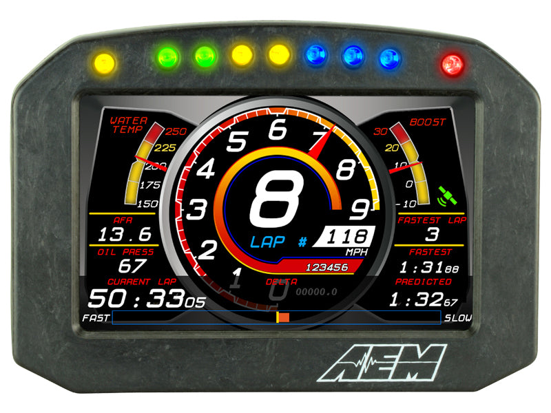 AEM CD-5 Carbon Flat Panel Digital Dash Display, Non-Logging, Part Number 30-5600F