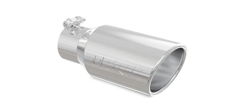 MBRP T5155 Armor Pro Exhaust Tip, 3-Inch Inlet, 4-Inch Outlet, Angled Rolled End