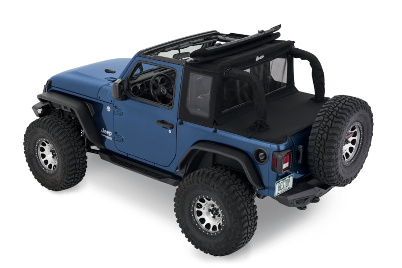 Bestop 18-23 Jeep Wrangler JL 2-Door Halftop Soft Top – Premium Black Twill