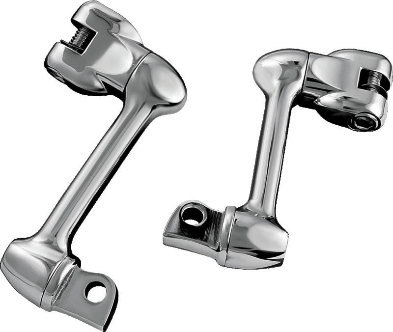 Kuryakyn 4-Inch Adjustable Lockable Offsets with Male Mount Adapter, Chrome - Part 4557
