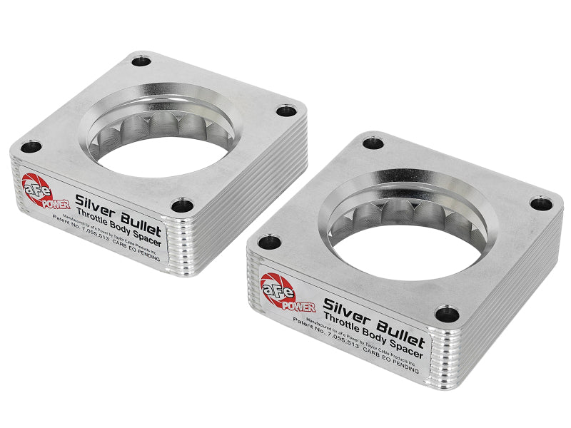 aFe Silver Bullet Throttle Body Spacer Kit for Nissan 370Z and Infiniti VQ37VHR, Part Number 46-36007