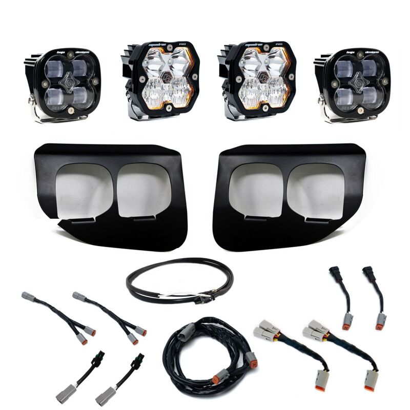 Baja Designs Ford SD Squadron Pro/SAE 2.0 Dual Fog Pocket Kit Upfitter - Clear