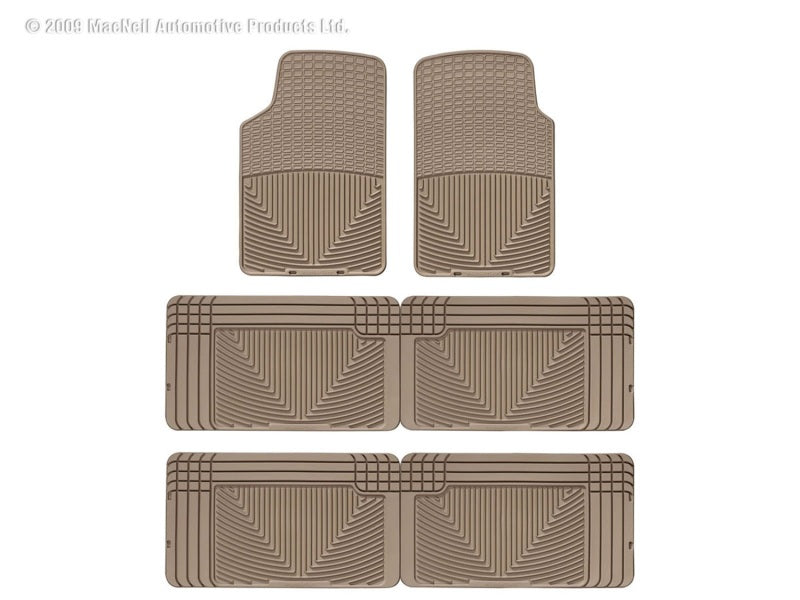 WeatherTech 80-93 Volkswagen Vanagon Front/Rear/and Rear Rubber Mats - Tan