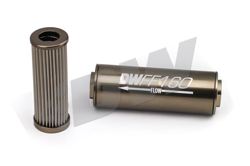 DeatschWerks DWK8-03-070-010K Stainless Steel 10 Micron 10AN Inline Fuel Filter Kit