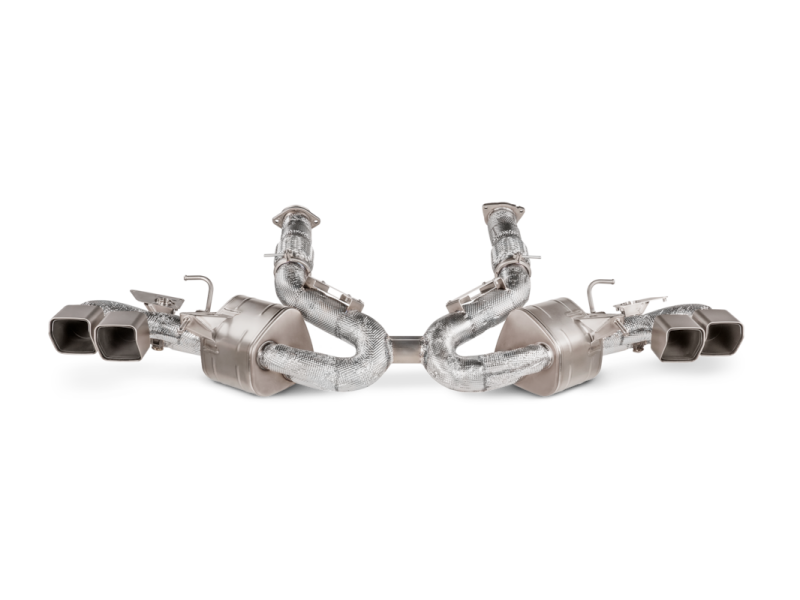 Akrapovic 2020 Chevrolet Corvette Stingray (C8) OPF/GPF Slip-On Line (Titanium) w/ Titanium Tips