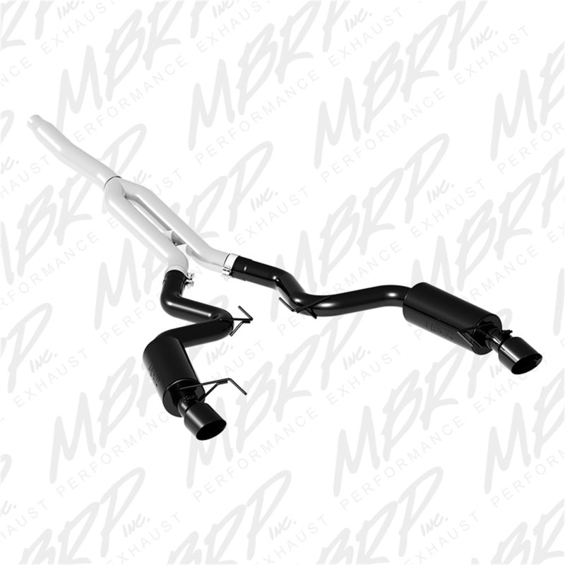 MBRP S7275BLK Armor BLK 3-Inch Cat-Back Exhaust System for 2015-2019 Ford Mustang EcoBoost 2.3L