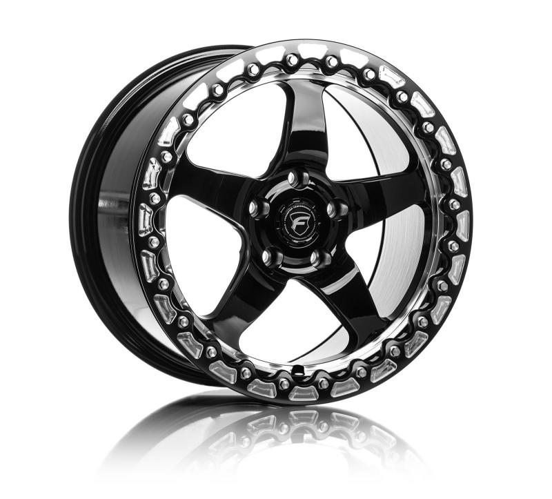 Forgestar F001 17X10 D5 Beadlock 5X115 ET30 BS6.6 Gloss Black w/ Machine Lip 78.1