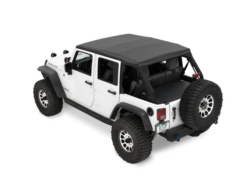 Bestop 07-18 Jeep Wrangler JK 4-Door Ascent Soft Top (Black Diamond)