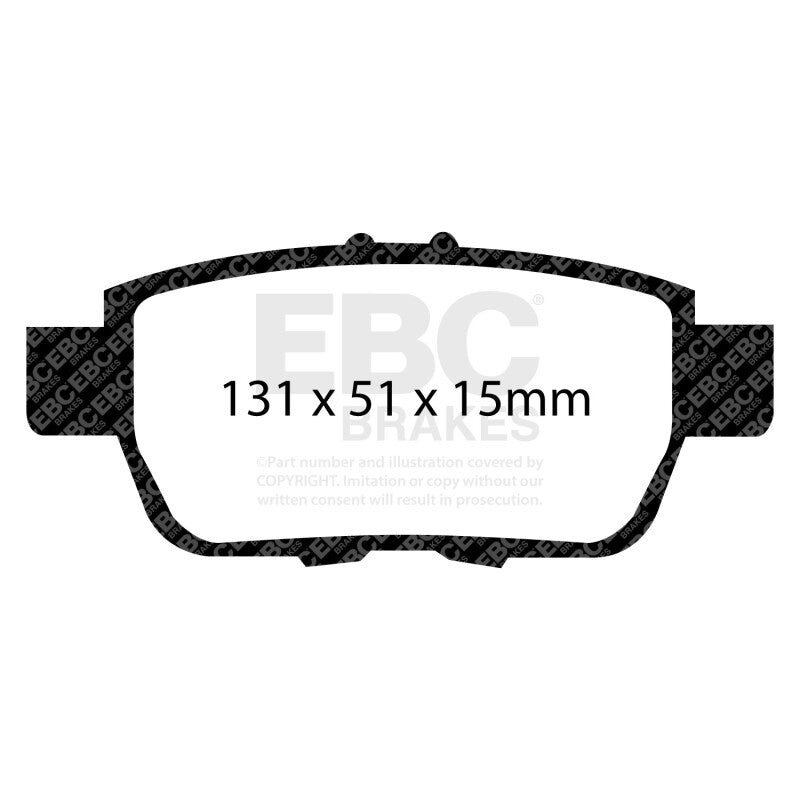 EBC Greenstuff Rear Brake Pads DP61754 for 2005-2014 Honda Ridgeline 3.5L