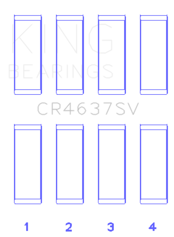 King Engine Bearings CR4637SV Connecting Rod Bearing Set for Audi BYT, CDNC, CCZD and CPSA Engines