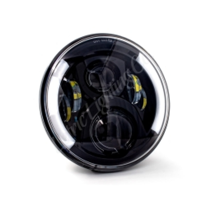 Letric Lighting 7-Inch Integrated Turn Signal with Switchbacks, Black – Part letLLC-DHL-7TS
