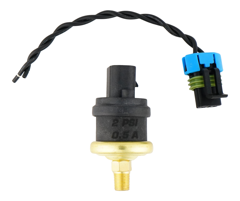 DeatschWerks 2 PSI 1/8 NPT Adjustable Hobbs Switch with Pigtail, Part DWK4-HOBBS-2